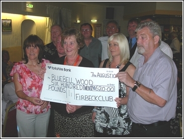 Cheque presentation to Bluebell Wood