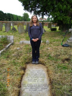 Ruth at Henry Solly's grave