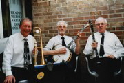 Sam Wood - 'This shows three of us playing at Burnage Rugby Club near Stockport, after the funeral of local jazz musician Bill Oldham in March 2010.  Soon after that Stan phoned me about playing at Woolley Bridge.'